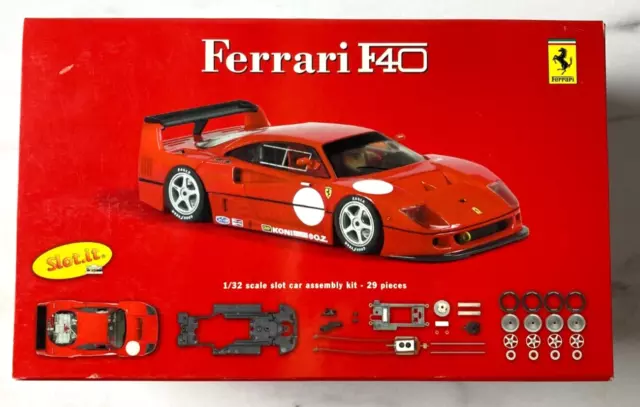 Original Slot.it. Ferrari F40 Assembly Kit 1/32 Scale  (Red) - Ultra Rare