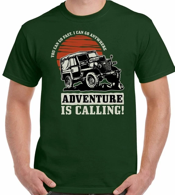 T-shirt Land Rover Defender Uomo Funny Off Roading 4X4 SVX Adventure Is Calling 2