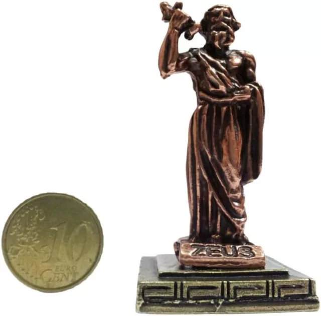 Ancient Statue Zeus Greek Olympian God Miniature Sculpture Zamac C