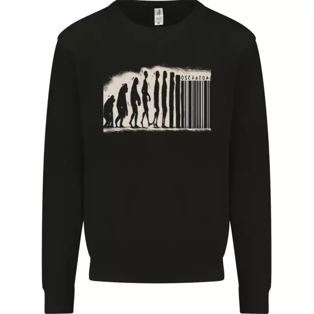 Barcode Evolution Anti-Capitalist Anarchy Kids Sweatshirt Jumper