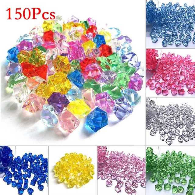 150pcs Acrylic Crystal Gem Stone Ice Rocks Vase Plant Fish Tank Decor Ornaments
