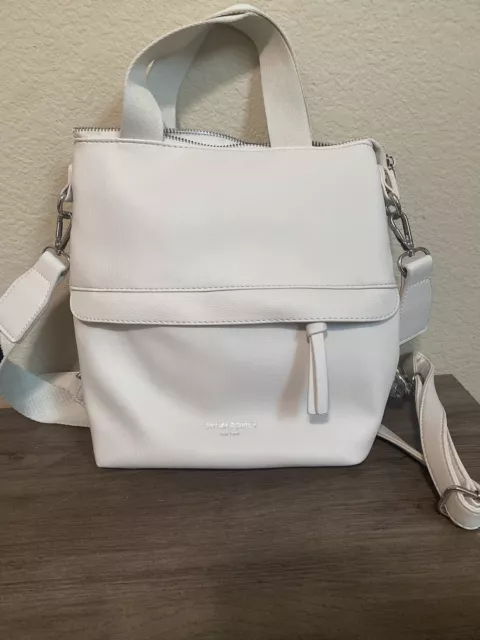 CYNTHIA ROWLEY FAUX Leather Sarah Mini Backpack Purse Off White NWT $35 ...