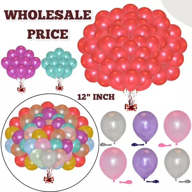 En Gros Ballons 100-5000 Perle Métallique Latex 30.5cm Hélium / Air Fête GB