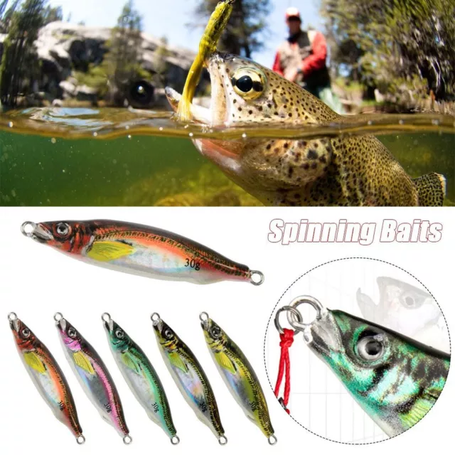Spinning Baits 3D Printed Jig Bait Metal Simulation Fishing Lure Lead Casting