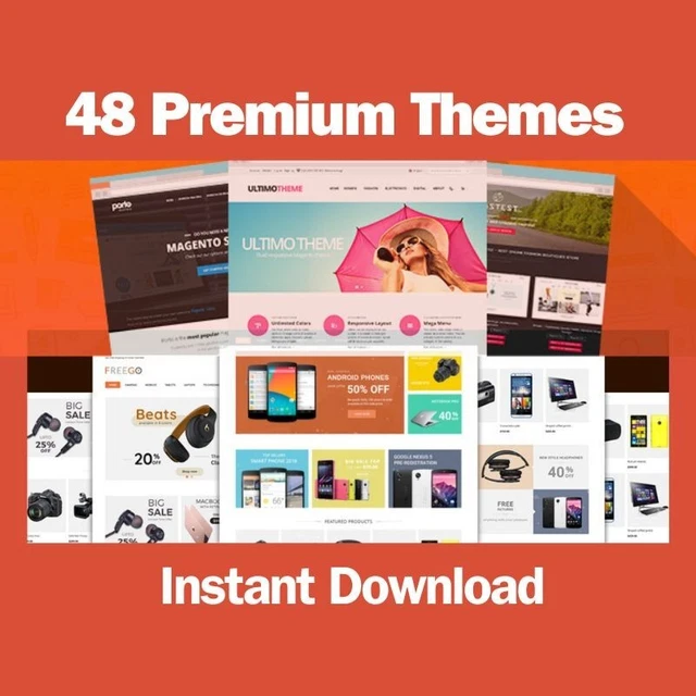 40+ Magento  Premium Themes Bundle Pack Exceptional Value Instant Download