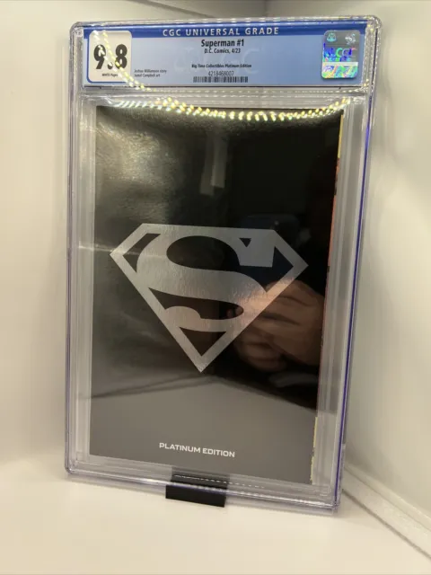 SUPERMAN #1 BTC Platinum Foil Edition CGC 9.8  1st APP. SUPERCORP 2023 IN HAND