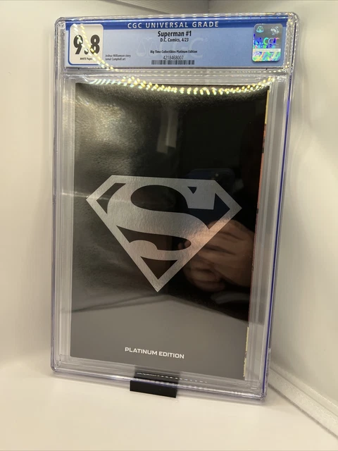 SUPERMAN #1 BTC Platinum Foil Edition CGC 9.8  1st APP. SUPERCORP 2023 IN HAND