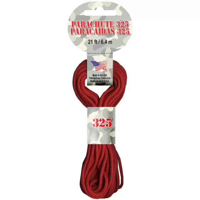 Parachute Cord 3mmX21' Red
