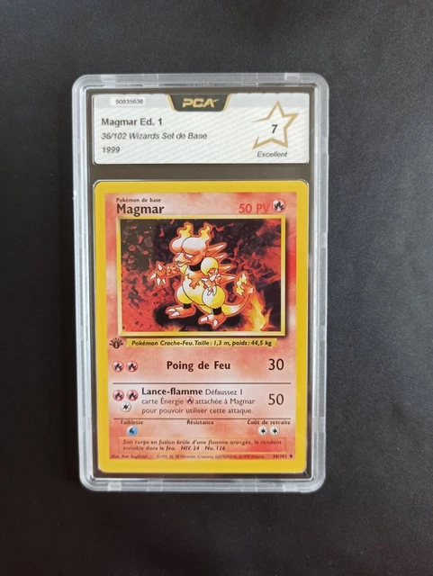 Carte Pokémon Magmar 36/102 Edition 1 - Set de Base - FR - PCA 7