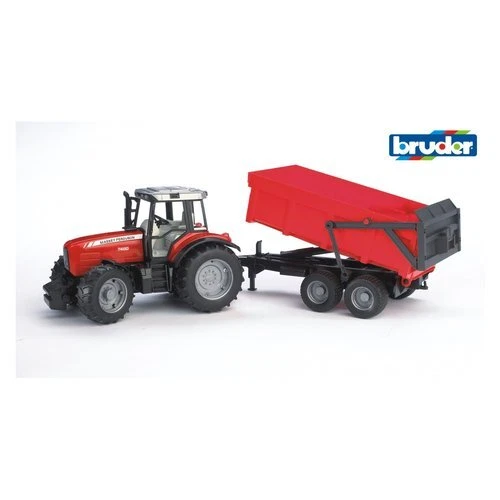 Mezzo agricolo Bruder Trattore con Rimorchio Ribaltabile 7480 02045