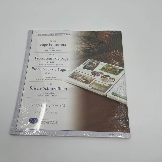Protectores de página de álbum de recortes Creative Memories 12X12 16 hojas estilo antiguo nuevo sellado