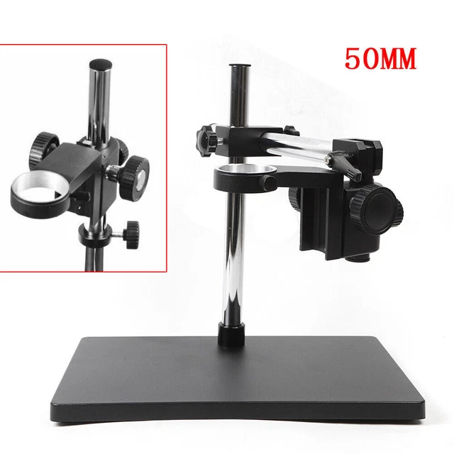 Digital Microscope Camera Table Stand Holder Lift Bracket Lab Dual Arm Set 50mm