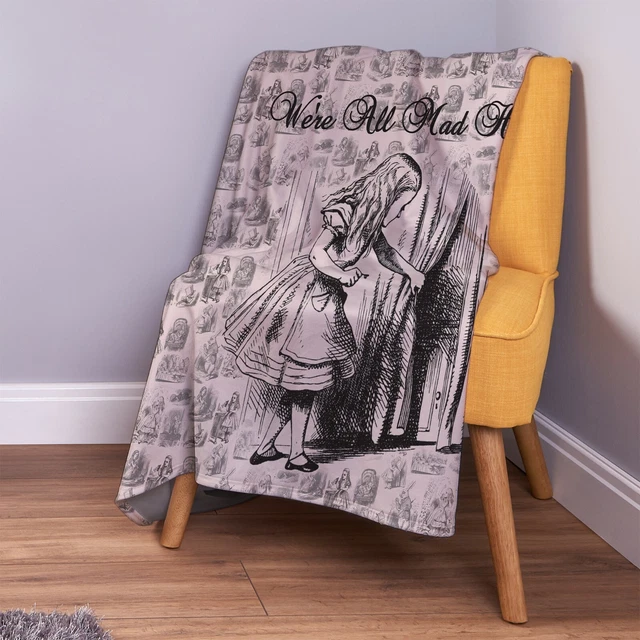 Couverture Polaire Alice Au Pays Des Merveilles - 150x150 Cm - We're All Mad Here