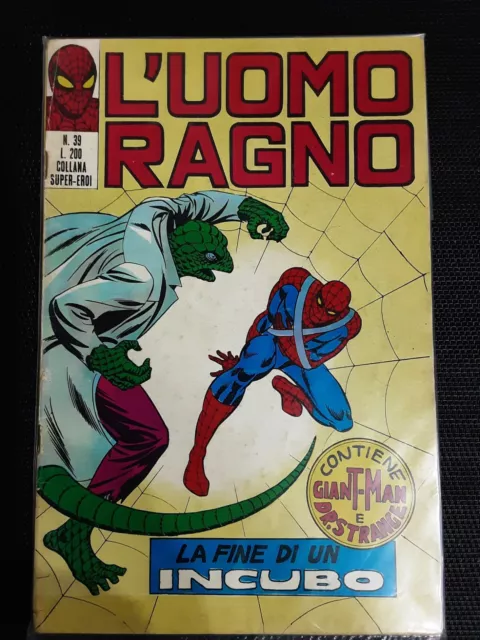 L'Uomo Ragno editrice Corno N 39 Super Eroi Marvel 1971