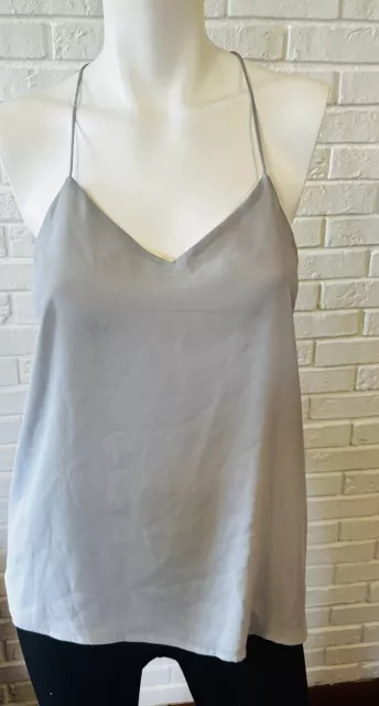 Express Barcelona Cami Dusty Grey Reversible Tank Top Racerback XS D4/15