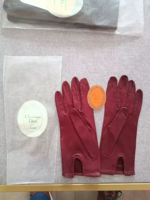 Gants Christian Dior Chevreau taille 6 3/4