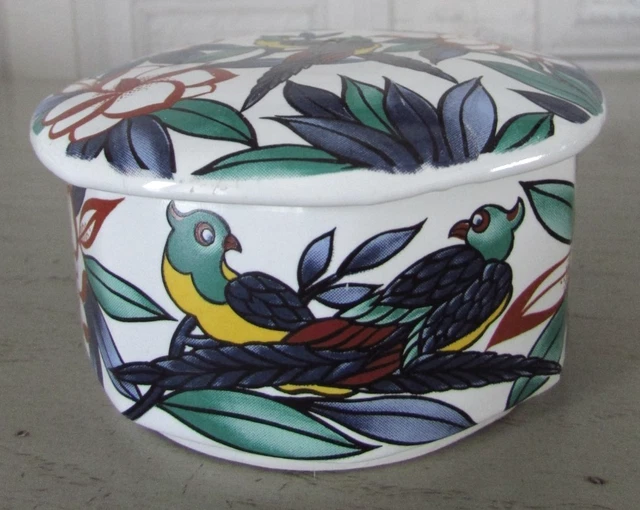BOITE A COUVERCLE porcelaine de limoge bonbonnière pilulier deco shabby