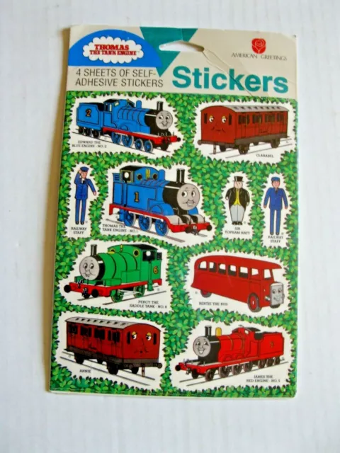 Vintage Thomas The Tank Engine American Greetings Sticker Sheets 1991