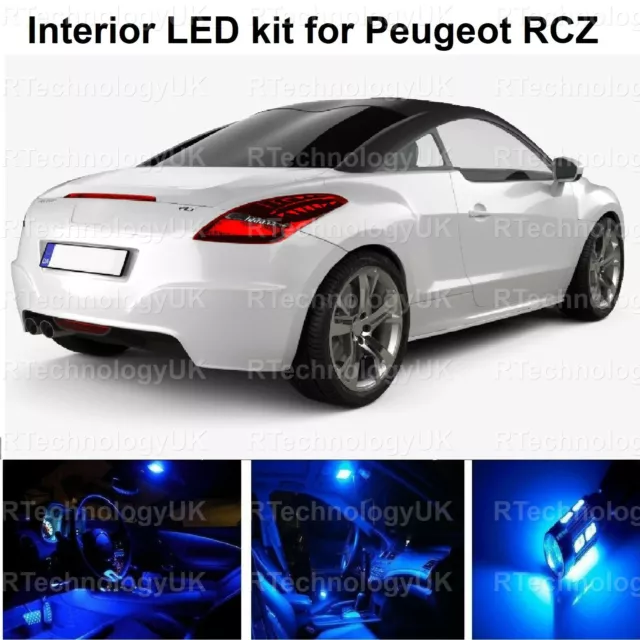 BLUE PREMIUM for PEUGEOT RCZ LED INTERIOR UPGRADE KIT BULB SET XENON UK SELLER