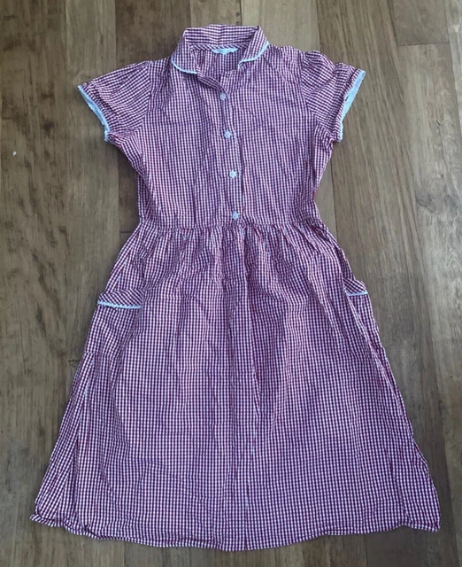 Marks and Spencer girls red and white school summer dress age 13-14 years