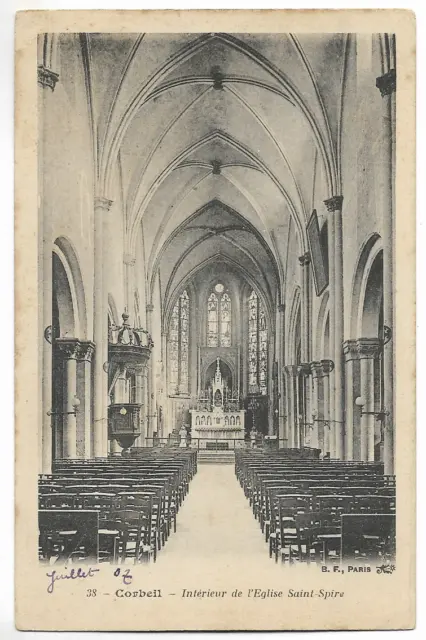 CPA" CORBEIL - Intérieur de l'Eglise Saint-Spire