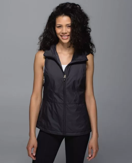 Lululemon Black Vest Rollaway Hood AUS 10 CAN 6