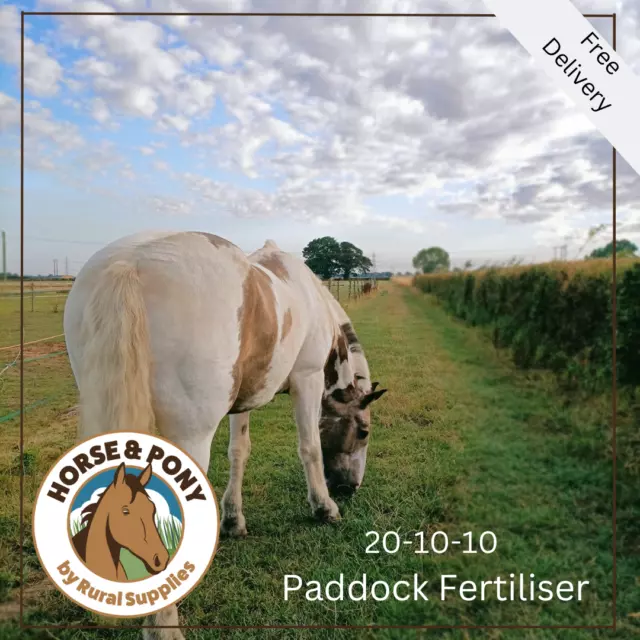 Paddock Fertiliser for Horse Pastures Grazing 20-10-10 NPK Pony Donkey Field