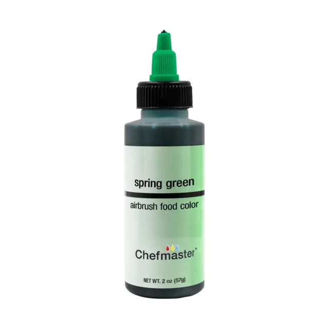 Chefmaster 2-Ounce Spring Green Airbrush Cake Decorating Food Color