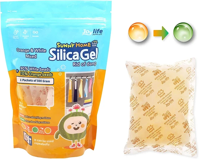 Sunny Home Silica Gel Beads Orange & White Mixed 500 Gram