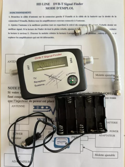 Dvb - t signal finder HD réception TNT terrestre avec boussole