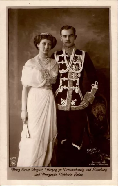 Ak Adel Braunschweig Prinz Ernst August + Prinzessin Viktoria Luise Um 1910