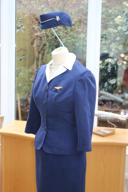 VINTAGE AA 1950S-63 Stewardess Flight Attendant Cabin Crew Air Hostess ...