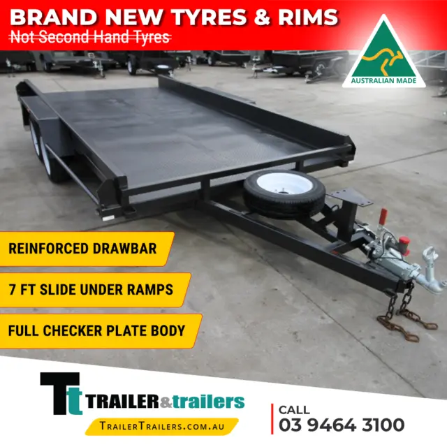 14x6'6 TANDEM AXLE CAR CARRIER BOX TRAILER | 10" SIDES | NEW WHEELS & NEW TYRES