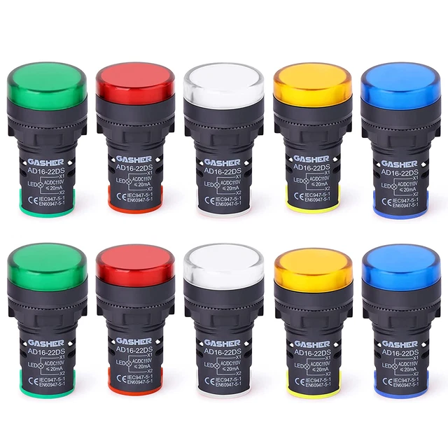 12V/24V/110V 20Ma Energy Saving LED Indicator Light Mounting Hole Size 2
