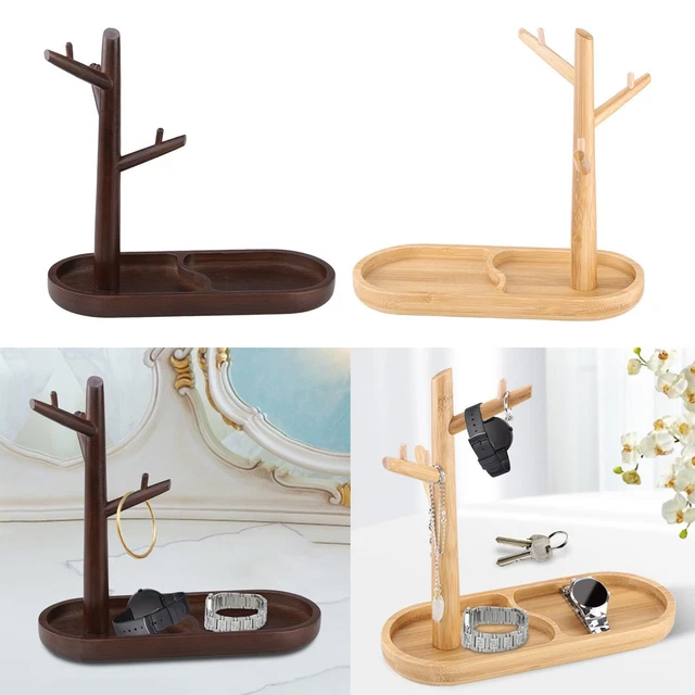 Bambou Collier De Stockage Titulaire Bracelets Boutons De Manchette Bracelet