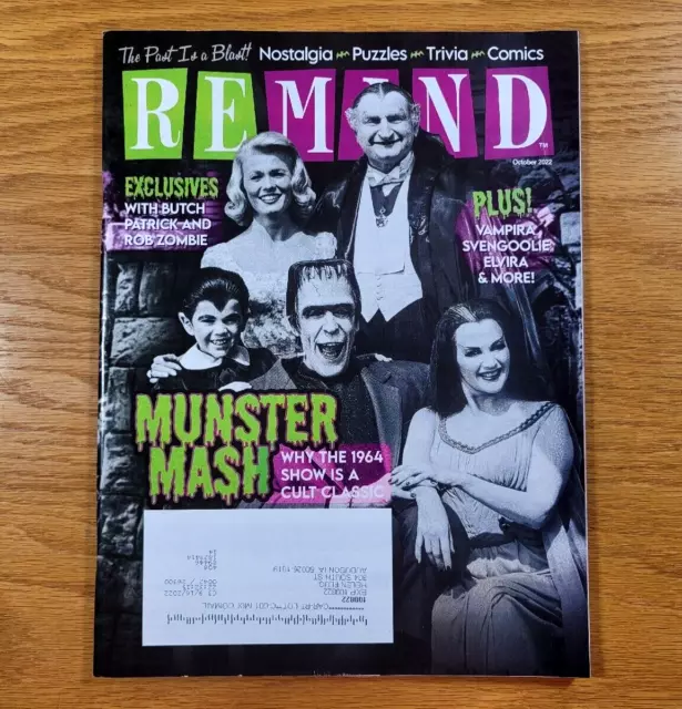REMIND MAGAZINE BACK Issue from October 2022 The Munsters 1964 On