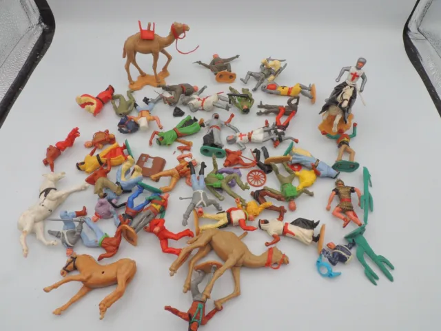 Lot Figurine Timpo Toys - Soldat Indien Chevalier Chameau - Figurine Vintage