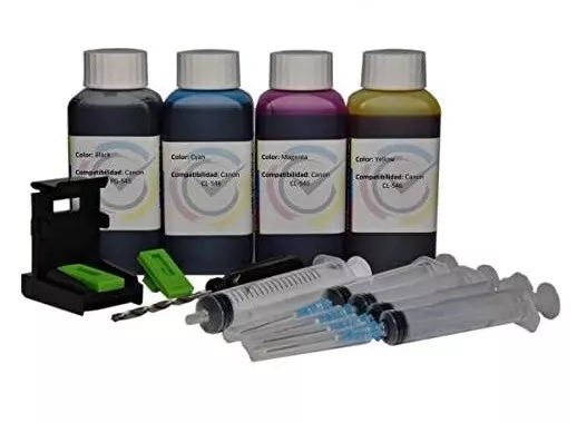 Kit ricarica cartucce PG-540 CL-541 Inchiostro Inktec per Canon Pixma MX395