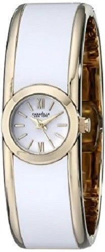 CARAVELLE NEW YORK Womens Gold Tone Pearl Plastic Bangle 