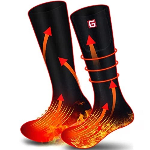 SPRING Men Women Heated Socks Rechargeable Battery Heated SoxThermal Heated I...