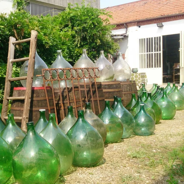 Damigiana in vetro da 54 litri verde - SPEDIZIONE IMMEDIATA in tutta Italia