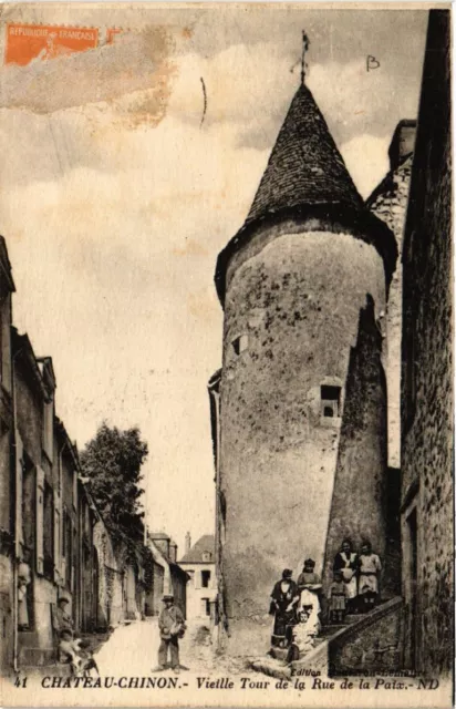 CPA AK CHATEAU-CHINON - Old Peace Street Tower (456399)
