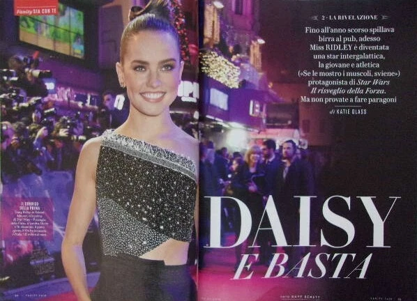 Daisy Ridley 3 pagine/ritagli/clipping #va5116
