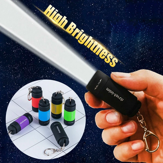 Mini Waterproof Rechargeable LED Light USB Flashlight-Lamp Torch Pocket Keychain