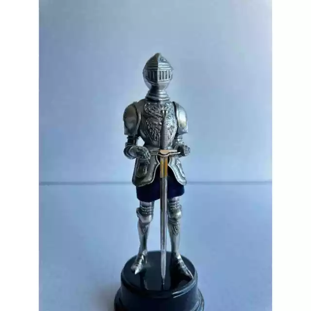 Vintage Medieval Suit of Armour Armor With Sword Miniature Standing Figurine