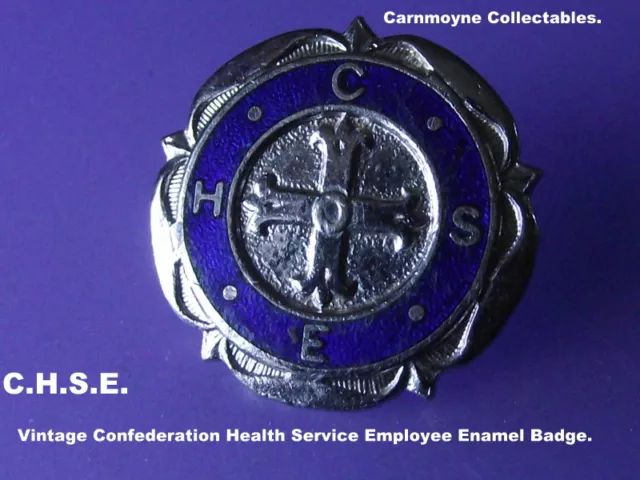 Vintage  Confederation Health Service Employees Enamel Lapel Badge.AH2783.