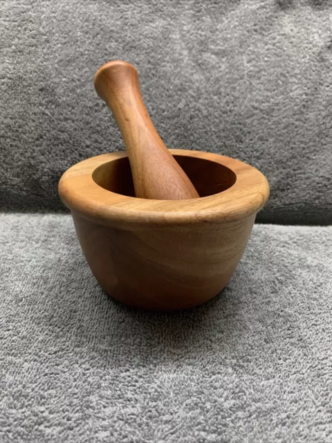 Wood Mortar and Pestle Set Herb Grinder Spices Grinder Wooden Mortar Pestle