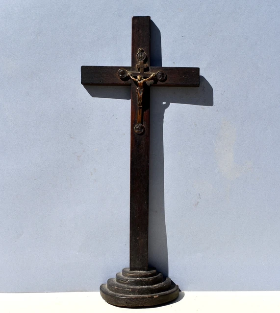 Crucifix Orthodoxe Russe En Bois - Croix à Trois Barres Byzantine - Décoration Murale Double Face Pour Salon Ou Chambre - 5