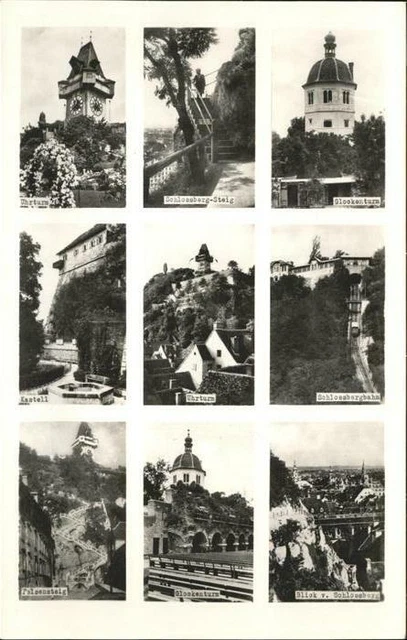 71341154 Graz_Steiermark Uhrturm Schlossberg Glockenturm Bergbahn Felsensteig Ka