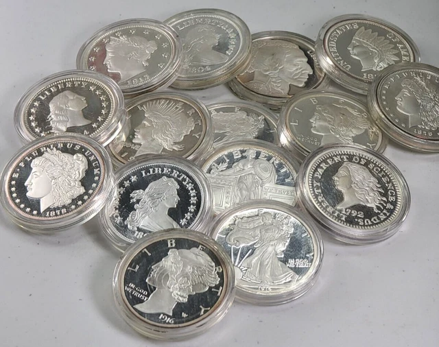☆1 Coin from Lot☆ Random Buffalo Morgan Walking Tribute 2oz .999 Silver Round